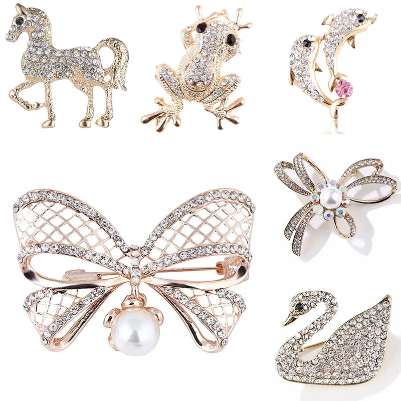 

WYBU 3D Animal Brooch Rhinestone horse Vintage Full Drill Brooch for Women Suit Shirts Elegant Brooches Gifts Cloth Accessories