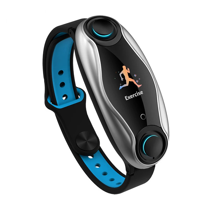 Cross-border new T90 color screen smart bracelet on-ear headset 2-in-1 Bluetooth sports bracelet