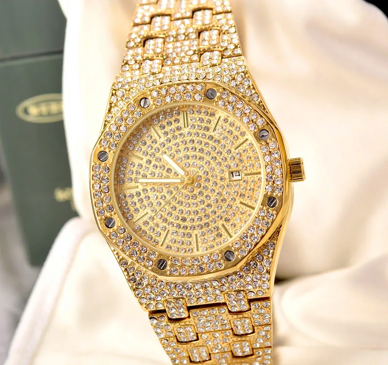 Часы наручные мужские кварцевые в стиле хип-хоп | Наручные часы