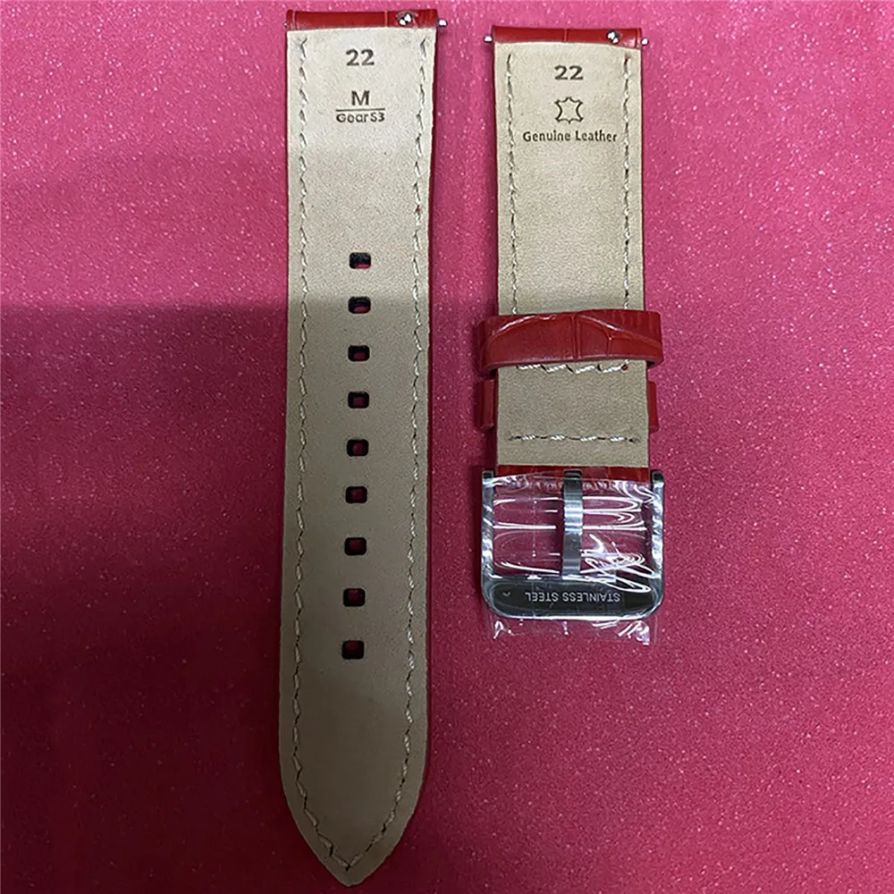 

Ремешок для часов из натуральной кожи, 22 мм, сменный Браслет, ремешок, Бесплатная установка для часов Samsung S3 R760