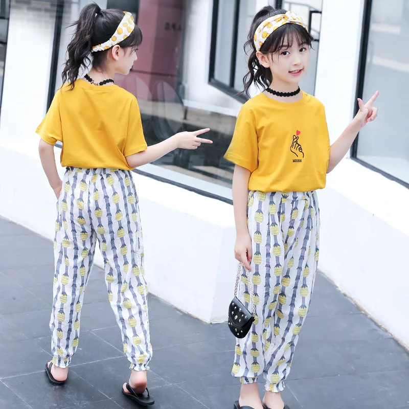 Комплект для девочек одежда комплект из двух предметов детей детский летний