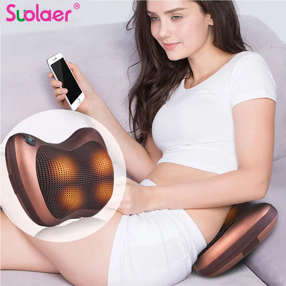 Расслабляющая массажная подушка вибратор электрическое разминание плеч и спины