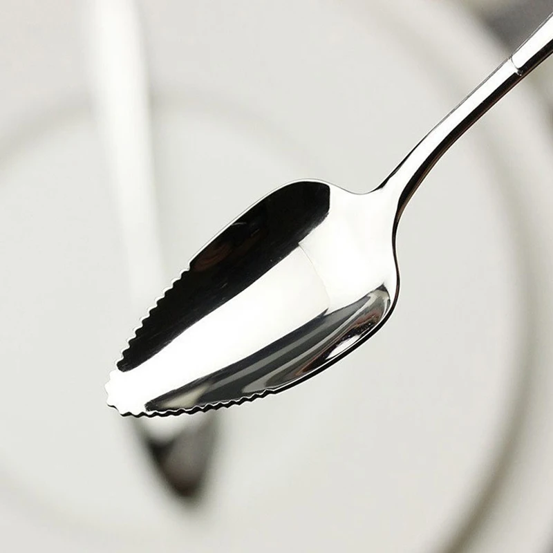 Зубчатая ложка из нержавеющей стали десертные ложки с зубчатым краем детские