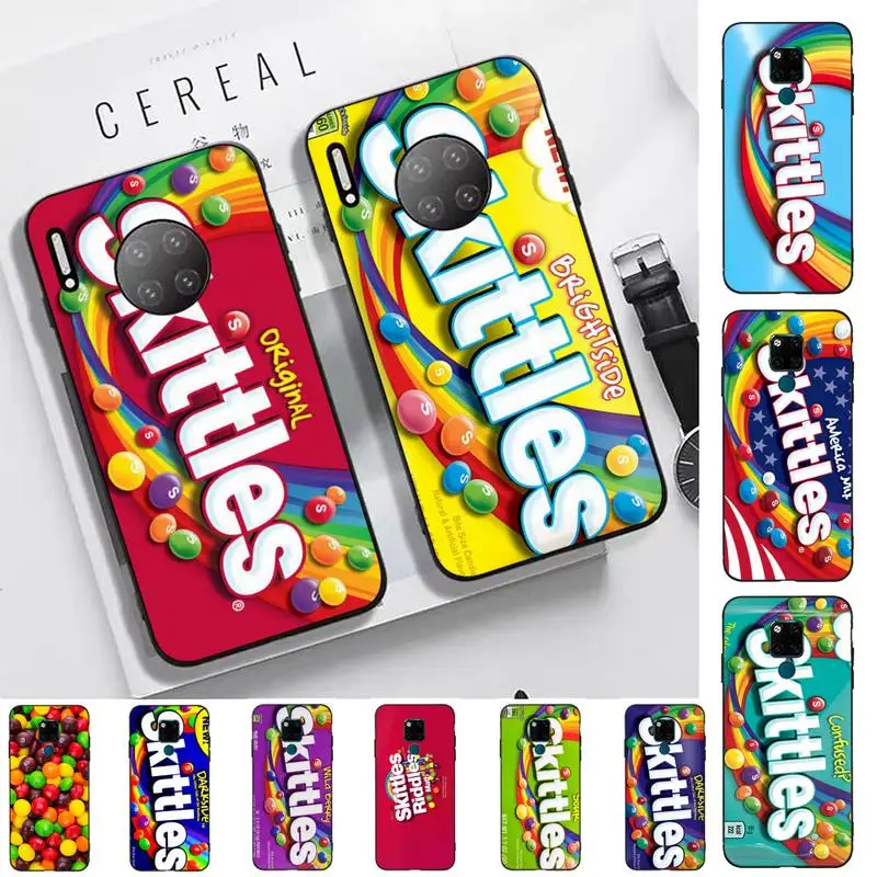 

Yinuoda Skittles Sweet Sour Fruit Candies Phone Case for Huawei Mate 20 10 9 40 30 lite pro X Nova 2 3i 7se