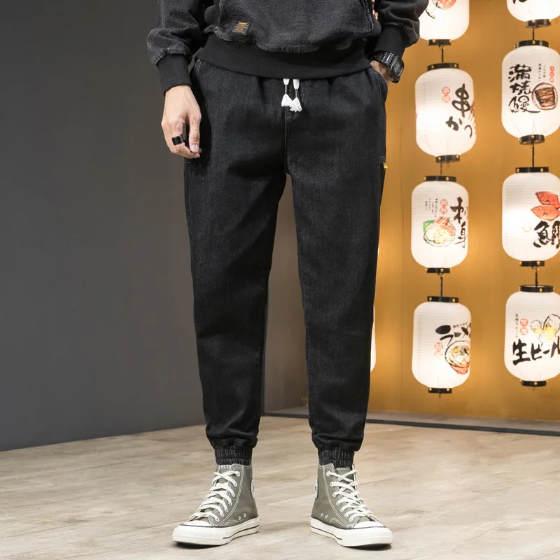 Мужские джинсы мешковатые джинсовые шаровары мужские свободные штаны в стиле