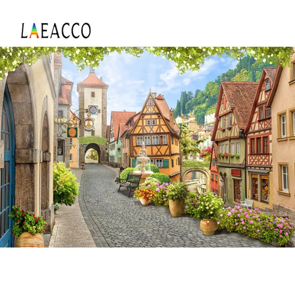 Laeacco весенний фон для фотосъемки с изображением старых горшечных цветов