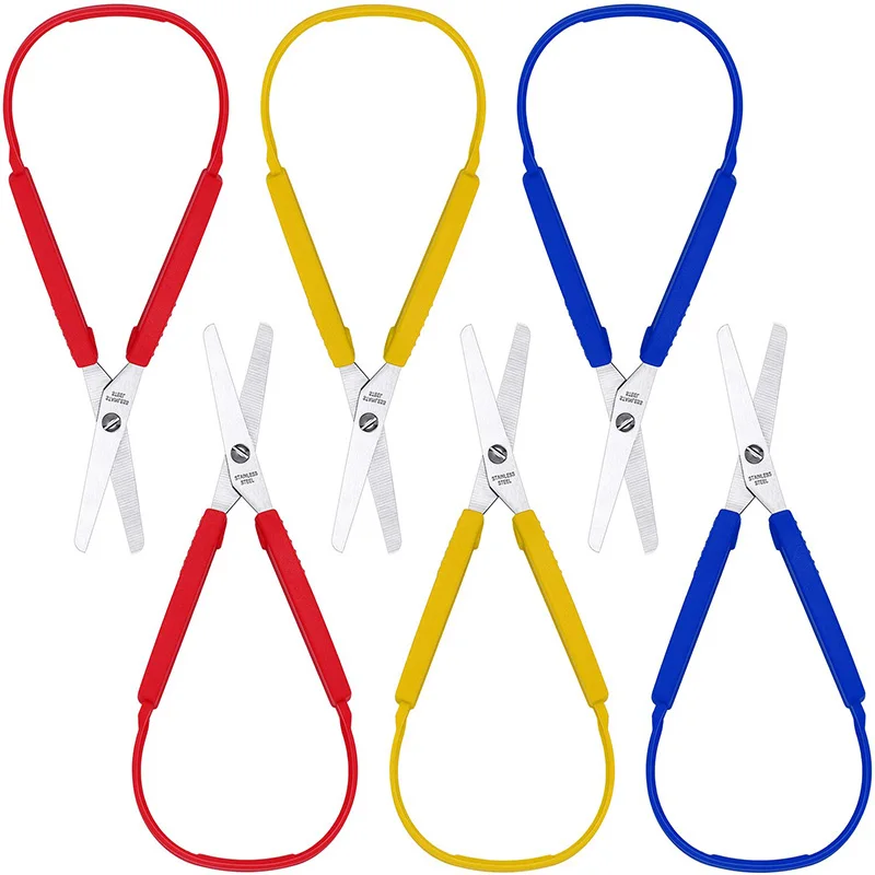 

Цветные ножницы для резки, самооткрывающиеся ножницы, 8 дюймов (6 упаковок)