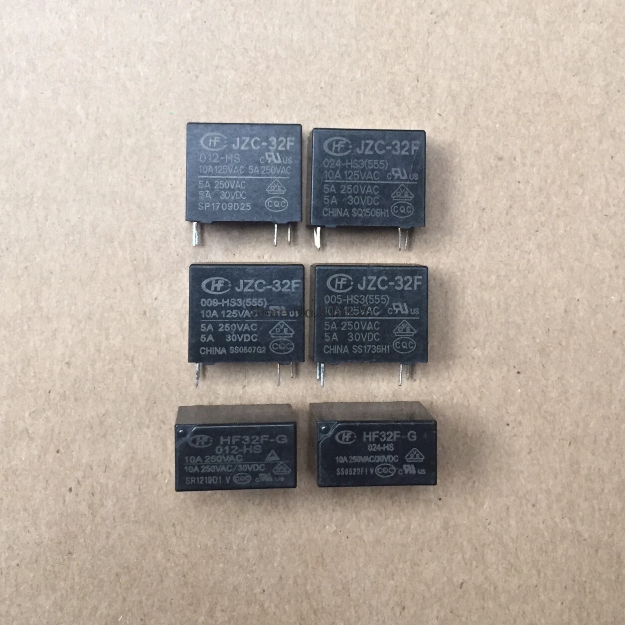 

10PCS Power relays HF32F JZC-32F-005-HS3 JZC-32F-012-HS3 JZC-32F-024-HS3 5A 250VAC 4PIN