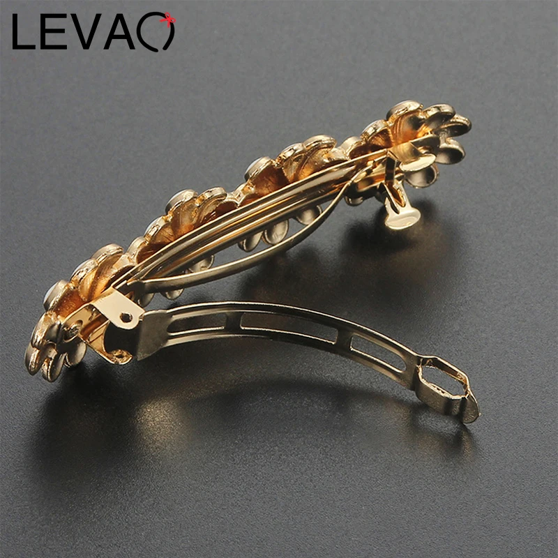 Женская заколка для волос LEVAO новинка корейский головной убор из сплава с цветами