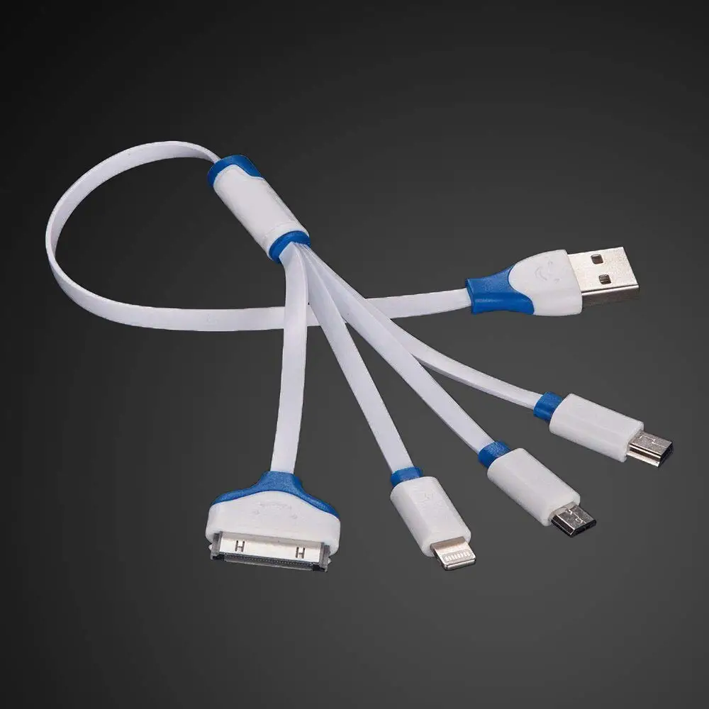 4 в 1 несколько USB кабель для зарядки с адаптером разъем 8 Pin Освещение 30 Micro Порты usb