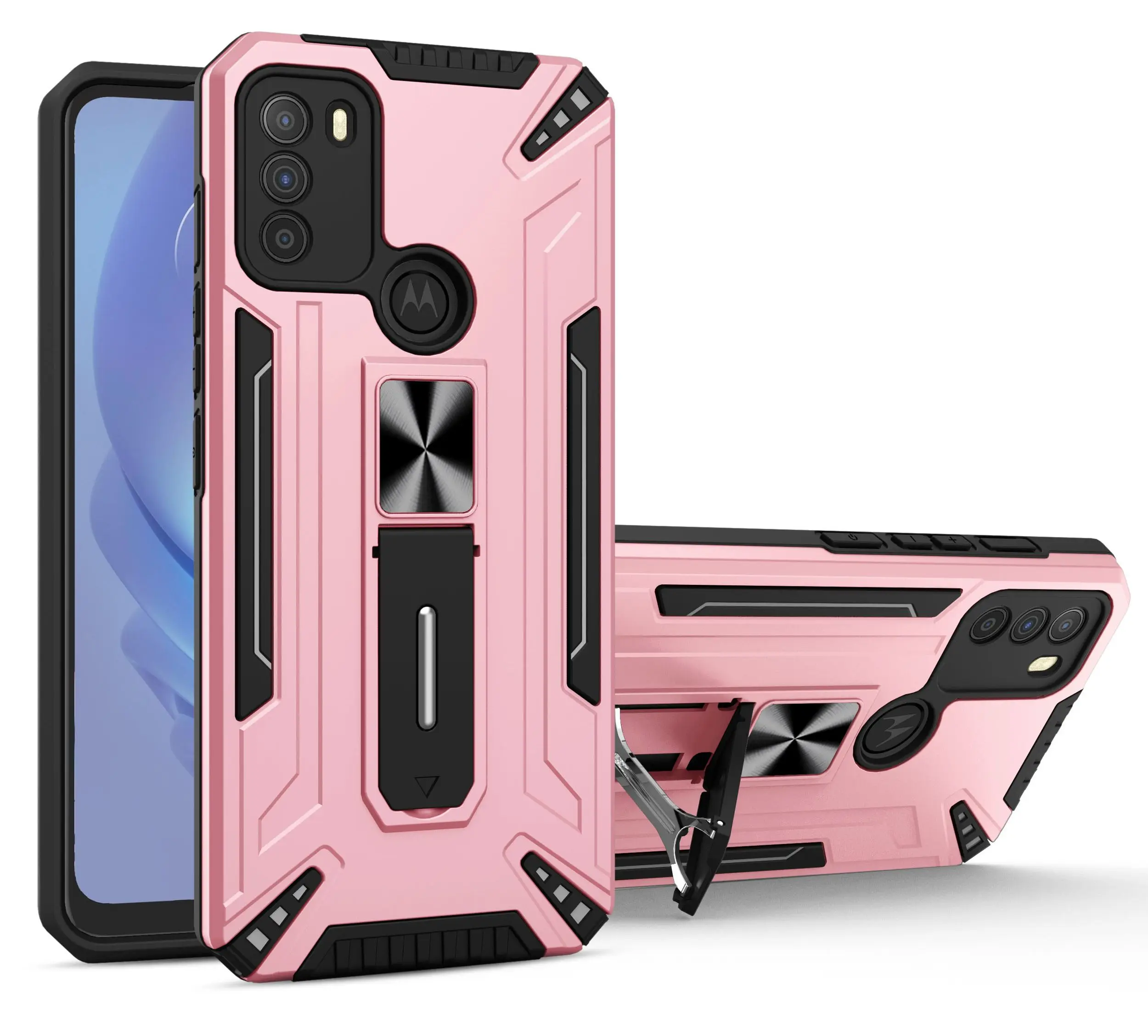 

Luxury Shockproof Protection Magnetic Armor invisible stent Phone Case For Motorola G40 Fusion G60 G50 G10 G20 G30 G100 PC Cover