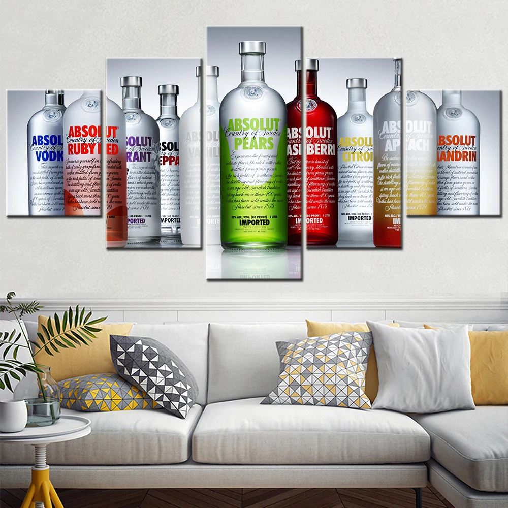 Абсолютная водка спиртовая Настенная картина набор холста модульное украшение