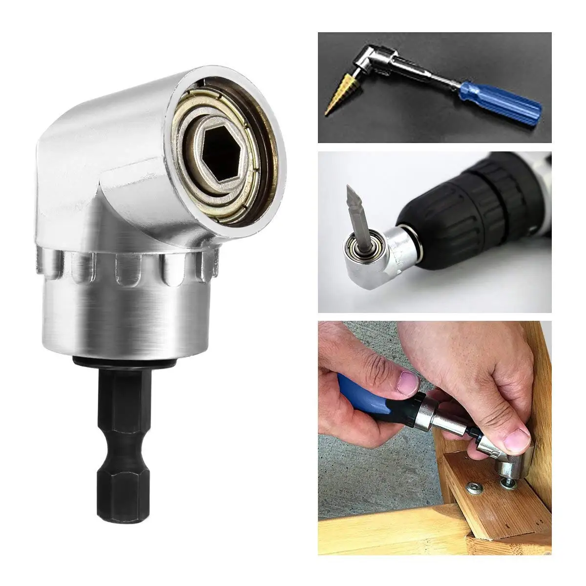 

Handle Right Angle Drill Attachment Adapter 105 Degree Electric Drill Hexagon chrome vanadium steel Power Tool Accessories