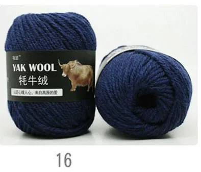 16DarkBlue 3 шт. Meetee мягкие Як крючки для вязания шерстью кашемировая пряжа линии ручной вязки грубой DIY мужчин женщин шарф пальто жилет свитер шляпа аксессуары - Цвет: 16DarkBlue