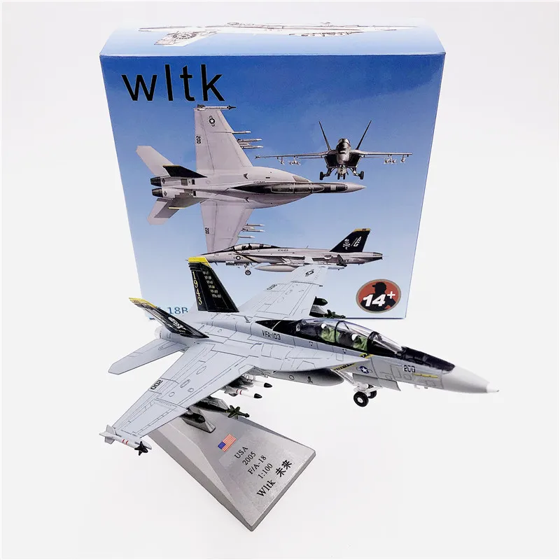 Модель самолета 1:100 F/A-18 F F-18 Hornet Strike Fighter Jet модель игрушки под давлением | Игрушки и