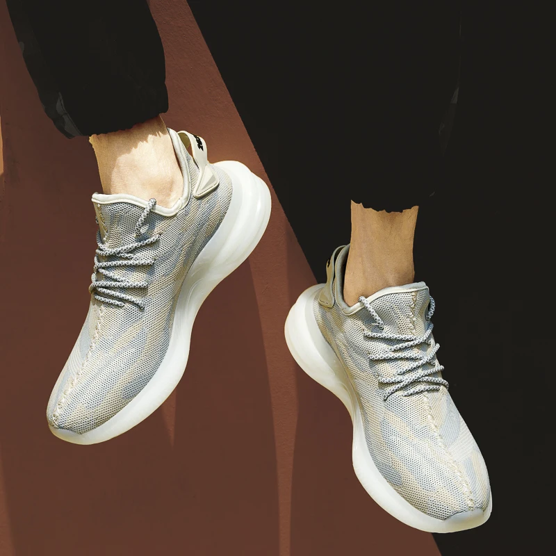 Спортивная обувь для мужчин дышащая из сетчатого материала мужская спортивная