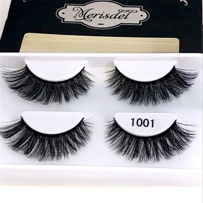 2 пары натуральных накладных Искусственные ресницы длинные Макияж 3d норковые