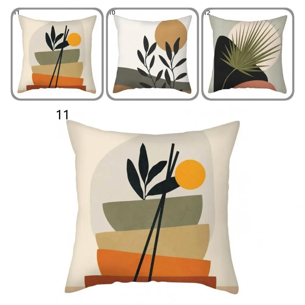 

Easy Care Multi Styles Decorative Leaves Printed Pillow Cover for Dorm
