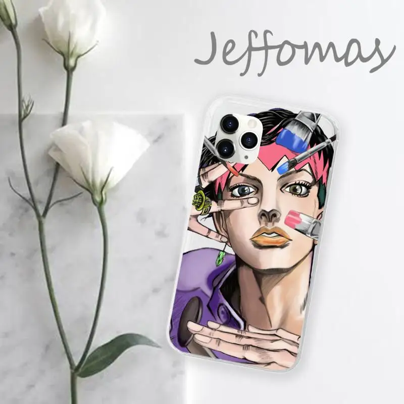 

JOJOS BIZARRE ADVENTURE OVER HEAVEN Phone Case Transparent for iPhone 11 12 mini pro XS MAX 8 7 6 6S Plus X 5S SE 2020 XR