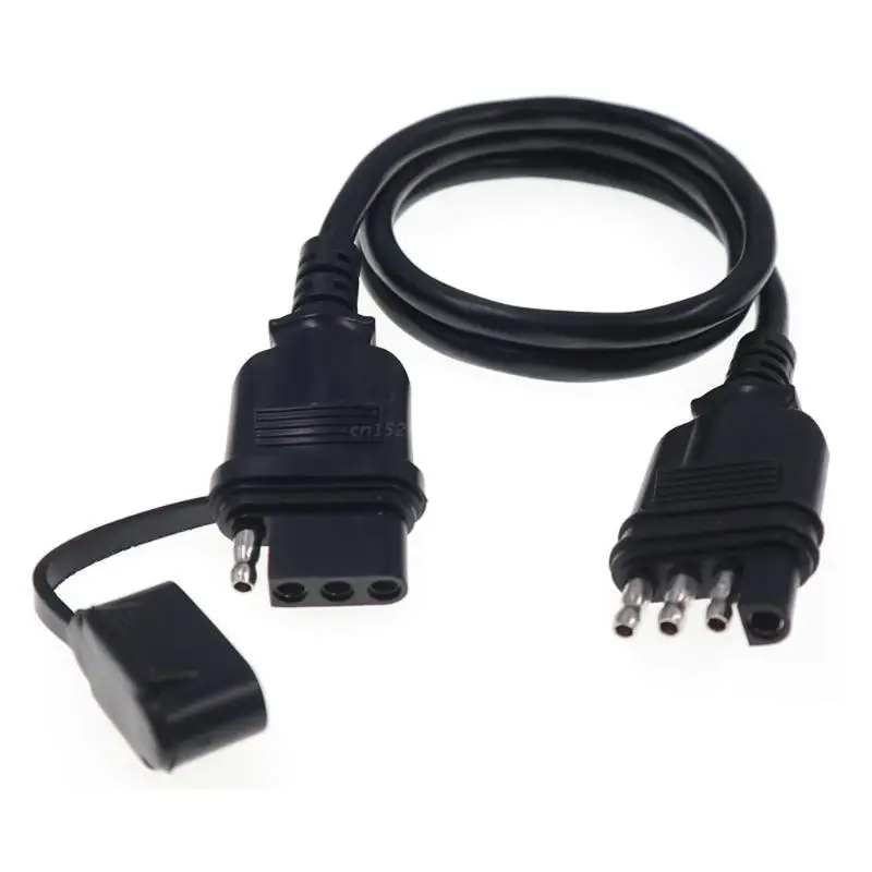 

G6KC Trailer Connector Stretchable Coiled Extension Wiring Cable with Dust Cover Plug Travel Trailer Accessories