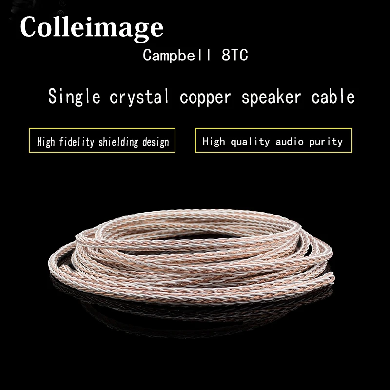 

Colleimage High Quality 8TC 7N OCC Copper Wire Cable for HIFI Audio Speaker Amplifier Turntable CD Player 16 Strands