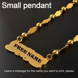 Ожерелья Anniyo с шариками с именем для женщин, детей, девочек, бижутерия Гавайский Маршалл, Микронезия, имена на заказ #069521