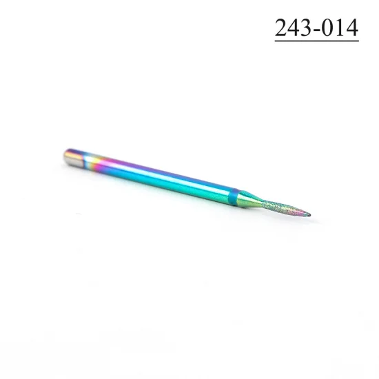 243-014 STZ, 1 шт., фрезы для маникюра, алмазные сверла для ногтей, фрезы с шариковым пламенем, роторная шлифовальная машина для удаления кутикулы, инструменты для ногтей#1514-3 - Цвет: 243-014