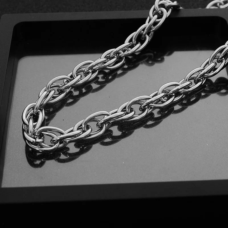 

New Hair Twist Chain Necklace Stainless Steel Thick Long Necklace For Men And Women Womens Necklaces Jewelry Necklaces