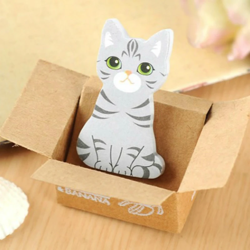 Kawaii корейские канцелярские товары Kitty House дизайн животных липкий блокнот для кошки бумажный милый Post It Notes