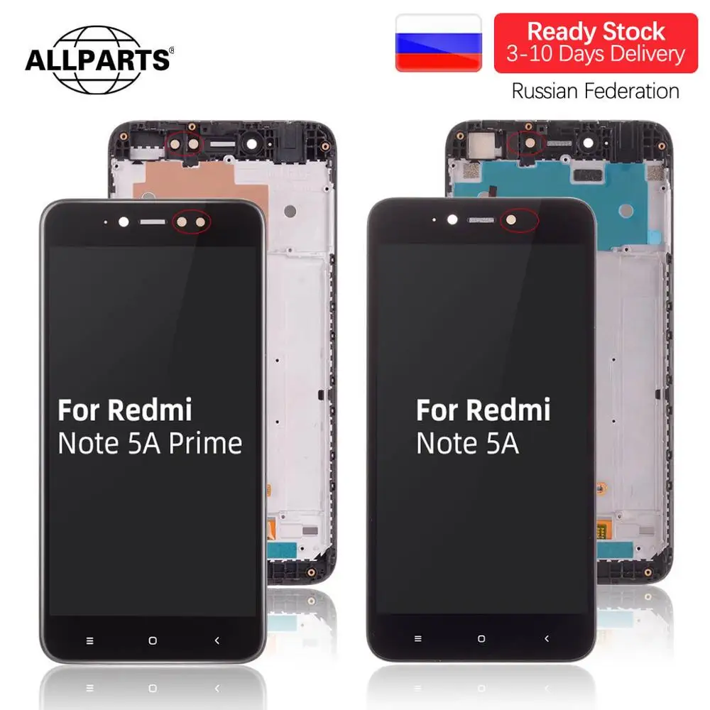 Дисплей для XIAOMI Redmi Note 5A Prime Y1 / Lite LCD в сборе с тачскрином на рамке Оригинал