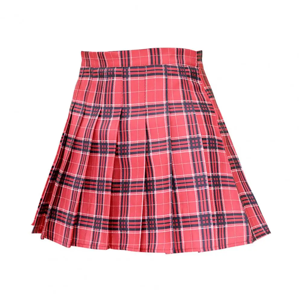 

Women Dress summer high waist pleated skirts plaid skirts Women Harajuku dress Preppy Style school students streetwear