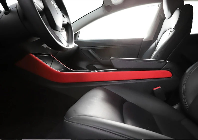 LUCKEASY автомобиль Fip мех центральный контроль боковая защита для Tesla модель 3- защита боковой край пленка протектор наклейки