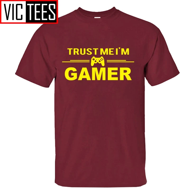 Мужская футболка с забавным принтом TRUST ME I'M A GAMER для PS4 и XBOX компьютерного гика