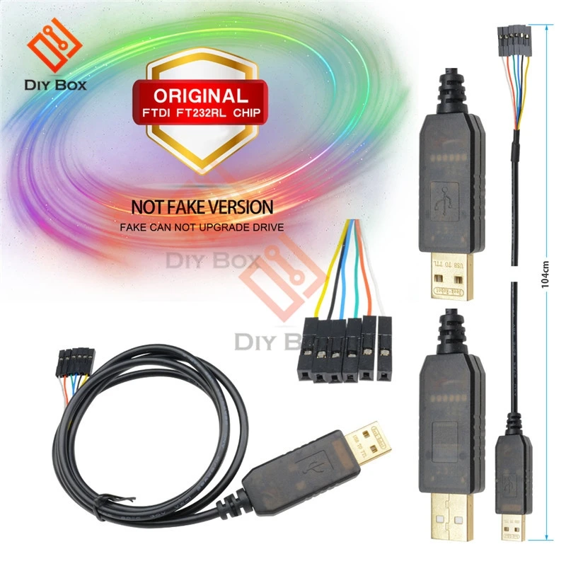 Оригинальный 1 м 6 контактов 5 в FTDI FT232RL FT232 USB к TTL RS232 последовательный загружаемый