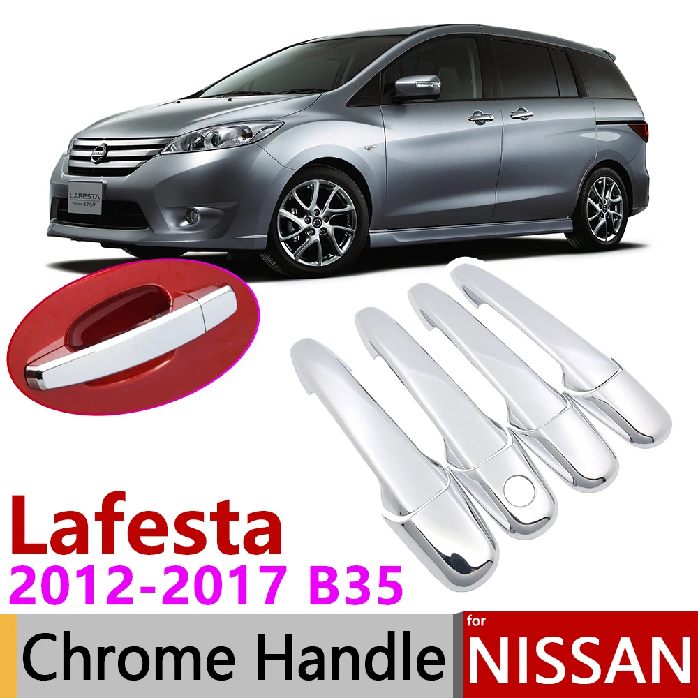 Хромированная крышка ручки двери для Nissan Lafesta B35 автомобильные аксессуары Набор