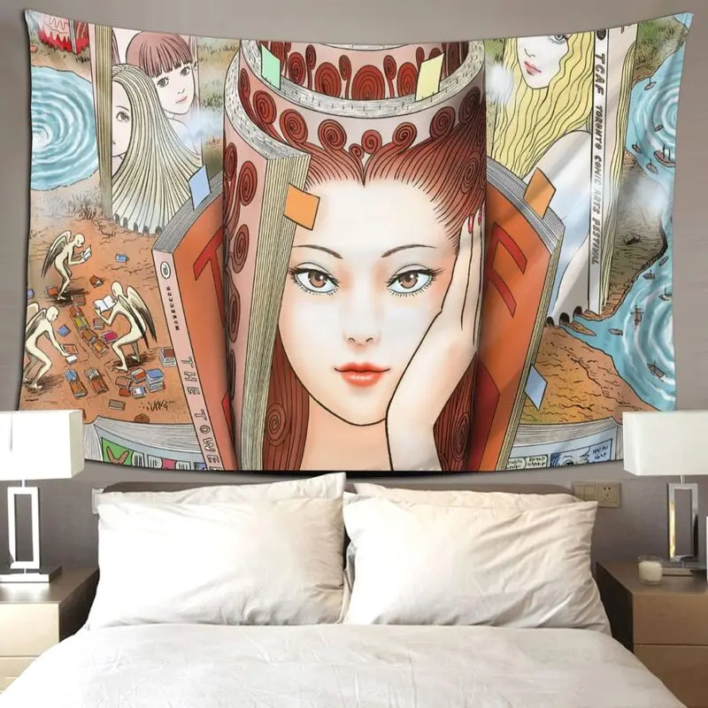 Настенный гобелен в стиле Харадзюку джундзи Ито японские ужасы мангапредство