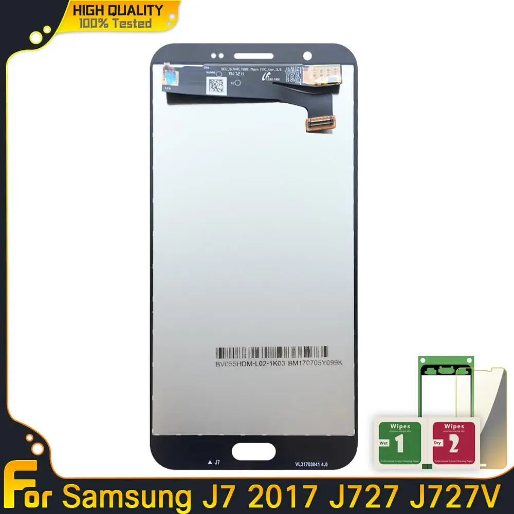 100% тестирование работы AMOLED ЖК дисплей для Samsung Galaxy J7 J727 2017 SM J727P J727V J727A с цифровым
