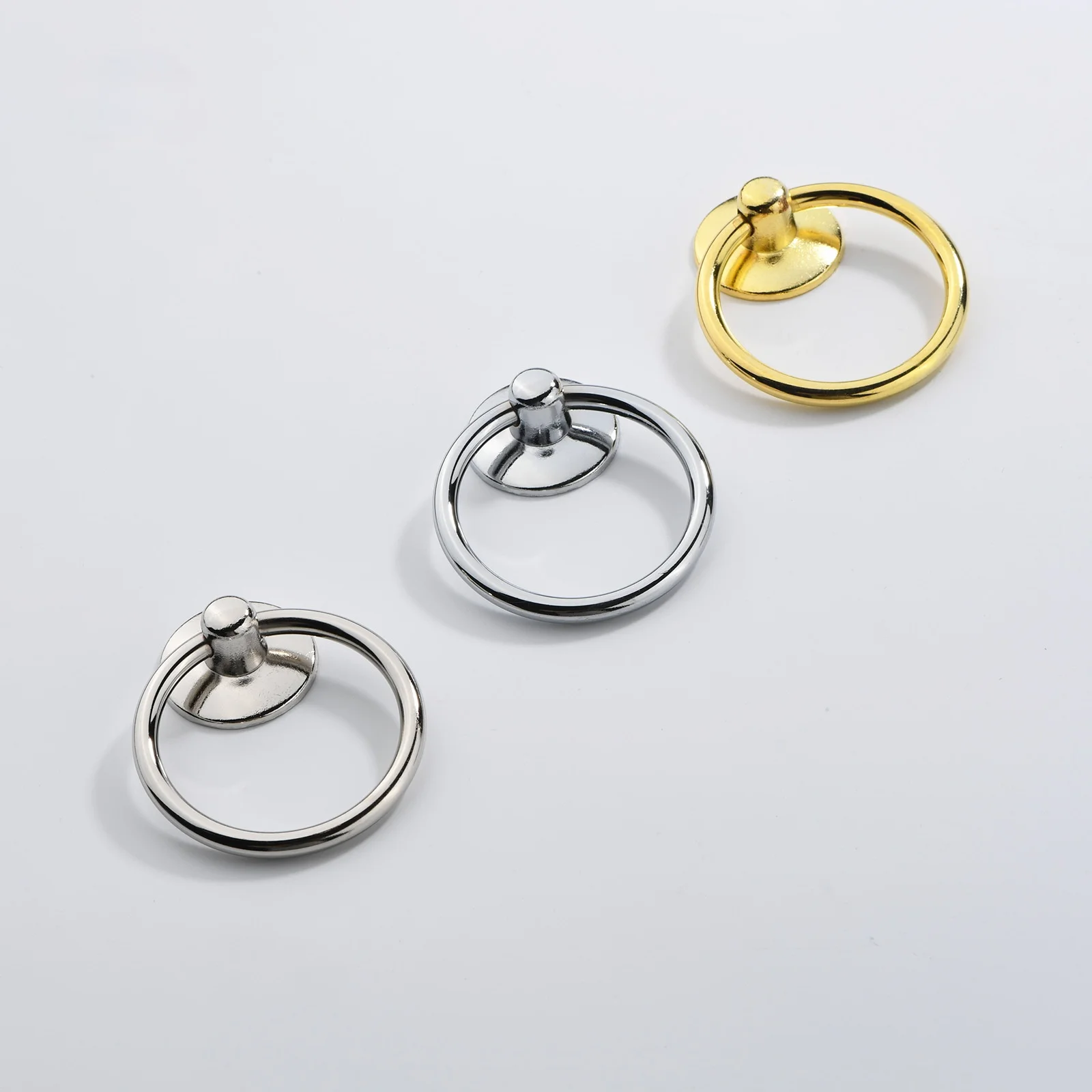 Ручки для мебели винтажные круглое кольцо ручка двери из сплава шкафа комода