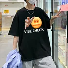 Летняя верхняя одежда VIBE проверить женские рубашки с коротким рукавом в стиле хип-хоп рок-н-футболка в стиле панк Футболка вечерние подарок пентаграмма y2k хлопковые футболкикоттоновые футболки