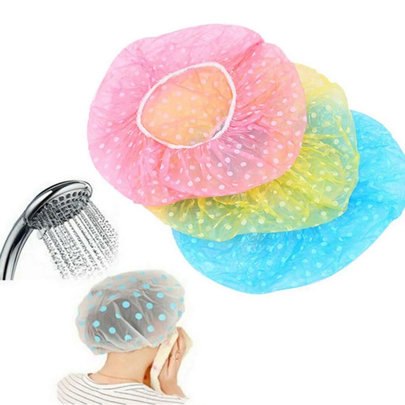 

Waterproof Shower Cap Thickened Waterproof Oily Fume Cap Female Spa Hairdressing Salon Supplies Shower Cap Bathroom Accessories