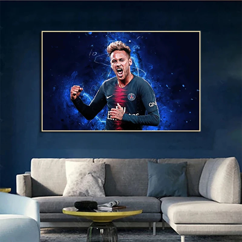 

Football World Star Canvas Painting Neymar Character Painting Posters and Prints Print Art Mural Picture Home Wall Decor Cuadros