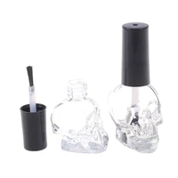 10ml3ml2ml transparent glass nail polish bottle empty with lid brush cosmetic containers nail glass bottles with brush