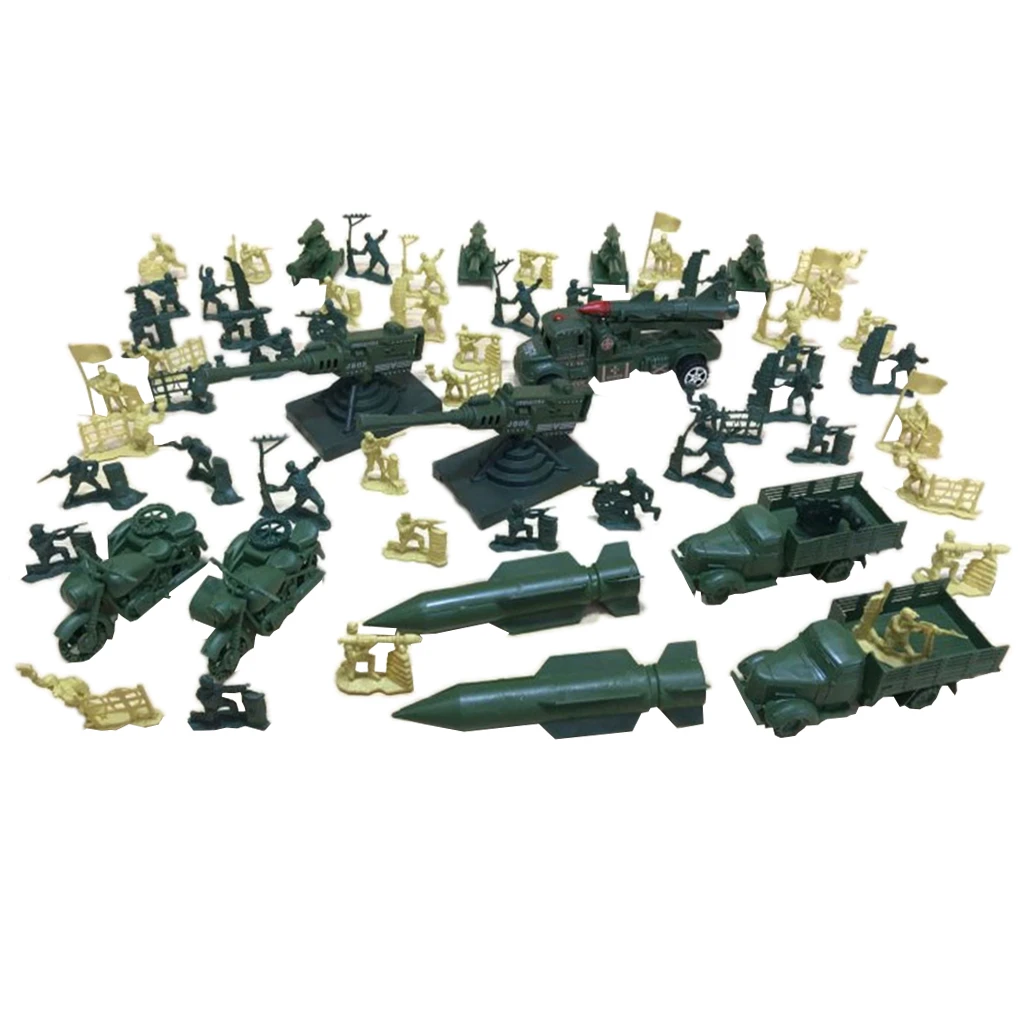 

60x Various Pose Miniature Soldier Toys Figures Sand Table Battlefield Scene Building Accessories Collectibles