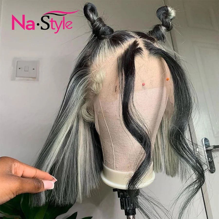 

13x4 Blonde 613 Lace Frontal Wig Bob Wig Highlight Lace Front Human Hair Wigs Transparent HD Lace Frontal Wig Pre Pllucked