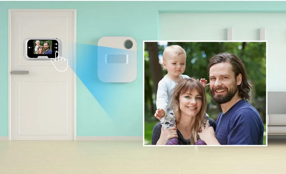 3,0 дюймов Цветная видеокамера-дверной глазок видео дверной звонок Электронный цифровой дверной просмотр видео-глаз Домашняя безопасность для деревянной/металлической двери