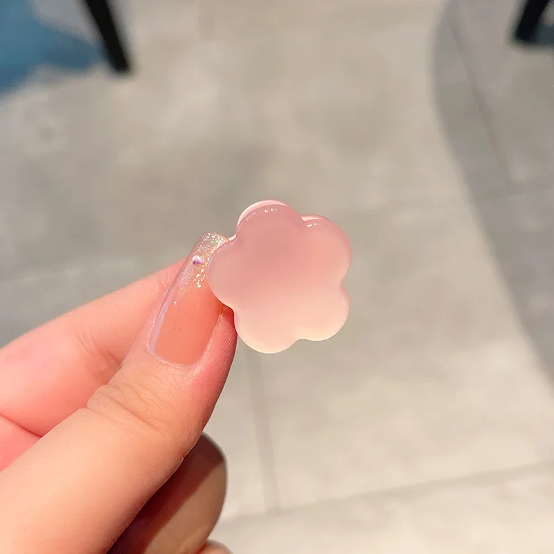 Женские ацетатные Цветочные маленькие шпильки для волос с искусственными