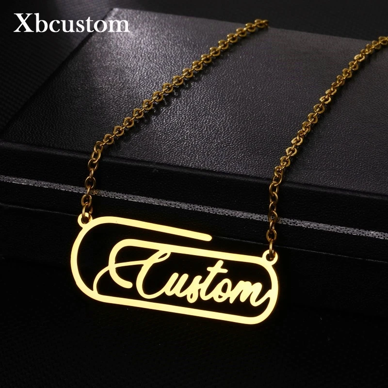 Заказное именное ожерелье для женщин и девушек персонализированная золотая