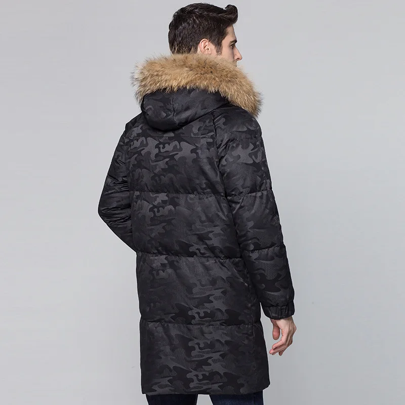 Японский и корейский высококачественный канадский мужской пуховик длинный