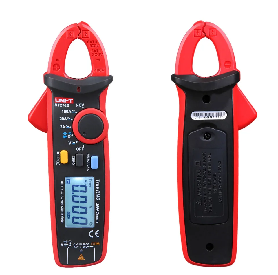UNI-T UNI T UT210E True RMS мини Цифровые токовые клещи AC/DC напряжение Авто Диапазон VFC емкость Бесконтактный мультиметр