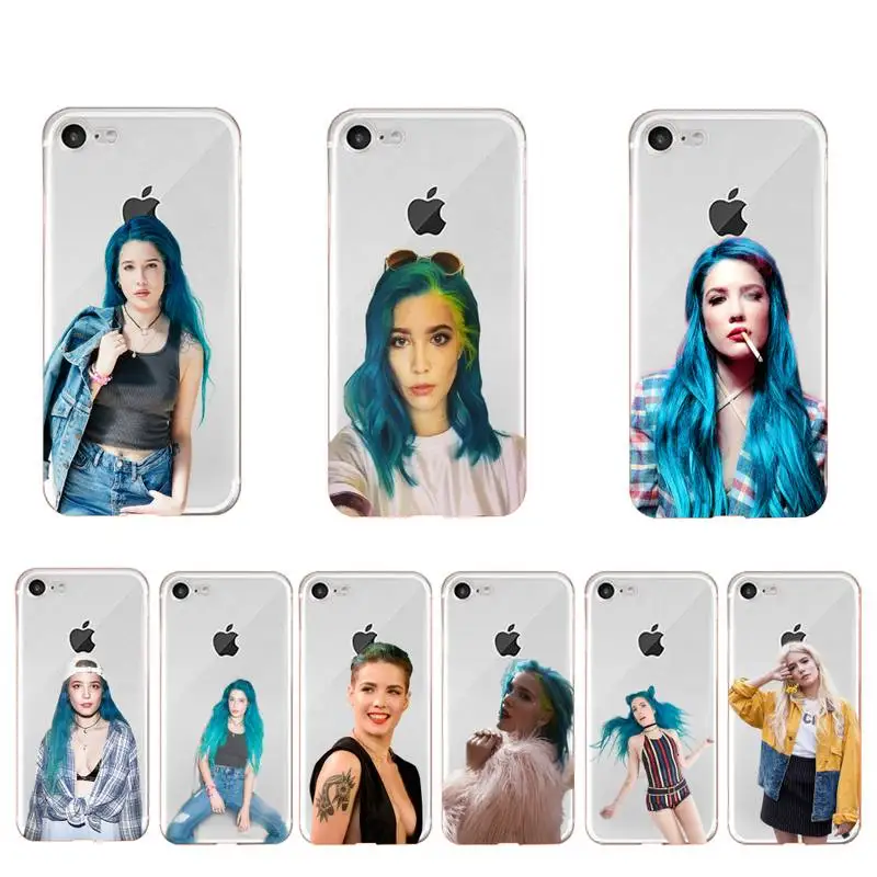 YNDFCNB Halsey чехол для телефона iPhone X XS MAX 6 6s 7 7plus 8 8Plus 5 5S SE 2020 XR 11 11pro max прозрачный |